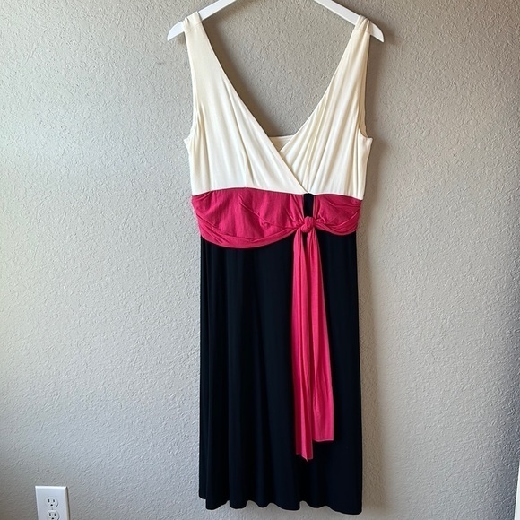 Karen Alexander Surplice Neckline Dress Size Large - Picture 1 of 8